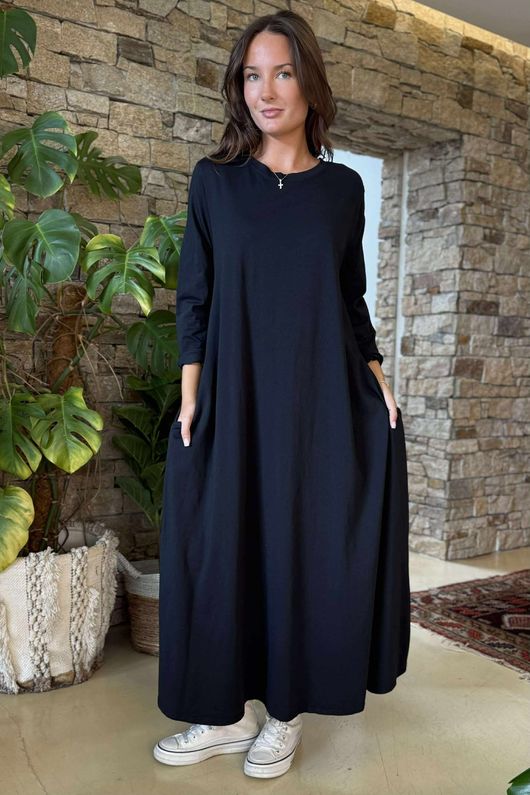  Oscar Midaxi Swing Dress Black -